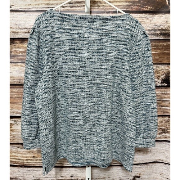 Talbots Women’s Sz XL Green White 3/4 Sleeve Top New - Picture 6 of 10
